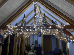 Corner Farm Suffolk B&B Lounge Xmas Lights