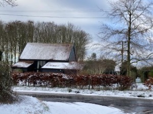 Corner Farm Barn in the Snow